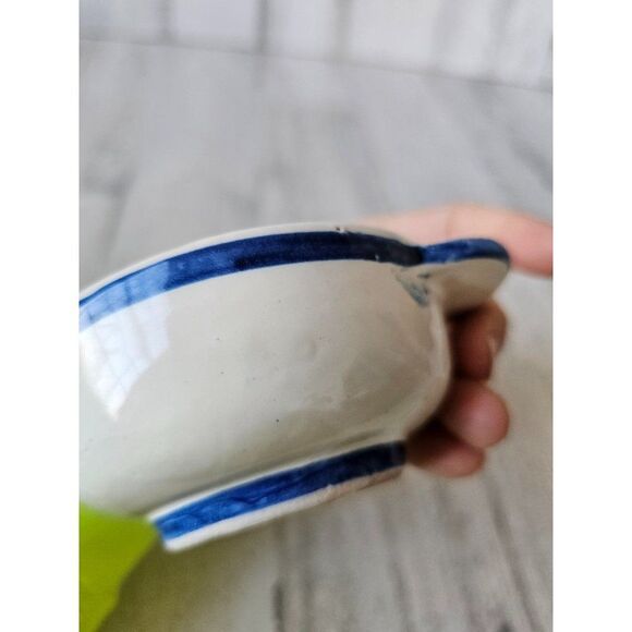 Vintage France pottery bowl Lady flowers‎ - Picture 6 of 10